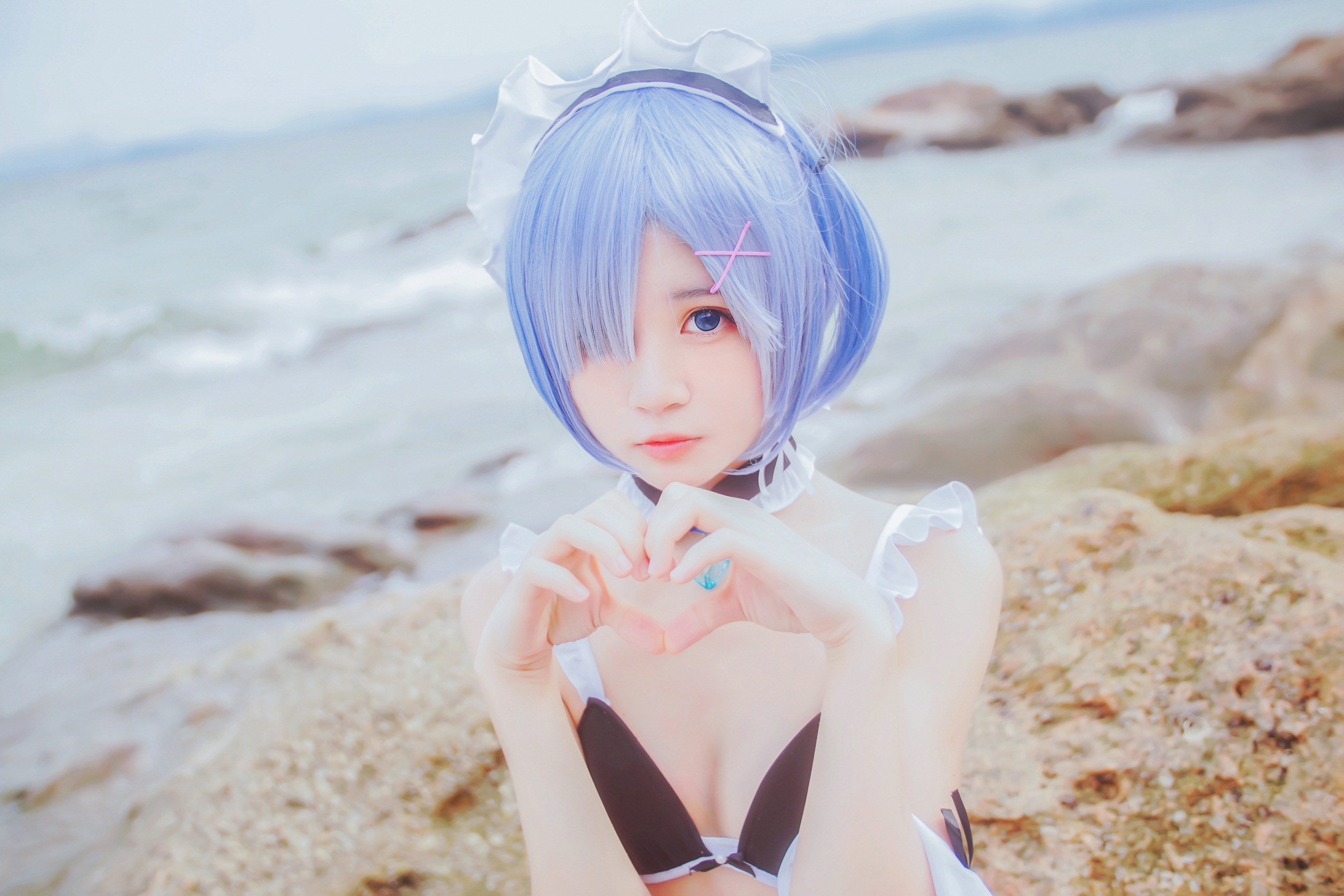 图片[1]-桜桃喵 – NO.010 蕾姆COS [48P]-XikXak